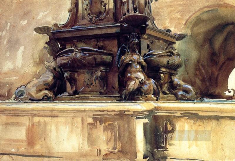 Bologna Fountain John Singer Sargent watercolour Oil Paintings